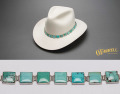 Roger Wilbur 34 Turquoise Hat Band