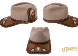 tooled leather hat