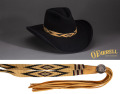 GG110 Gold & Black Open Diamonds 15L Beaded Hat Band