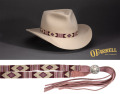 GG109 Cream & Desert Rose Beaded Hat Band