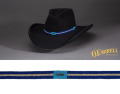 SB108 Blue Stripe Beaded Hat Band