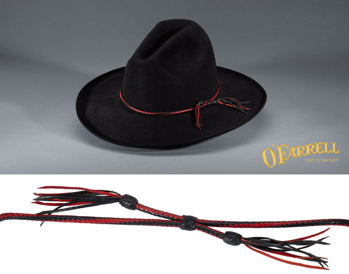 Micro Red Black Hat Band