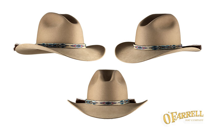 Custom Creased 5" Brim~ Cowboy BLACK 5X Beaver Felt Hat ~Oversized 4 7/8"